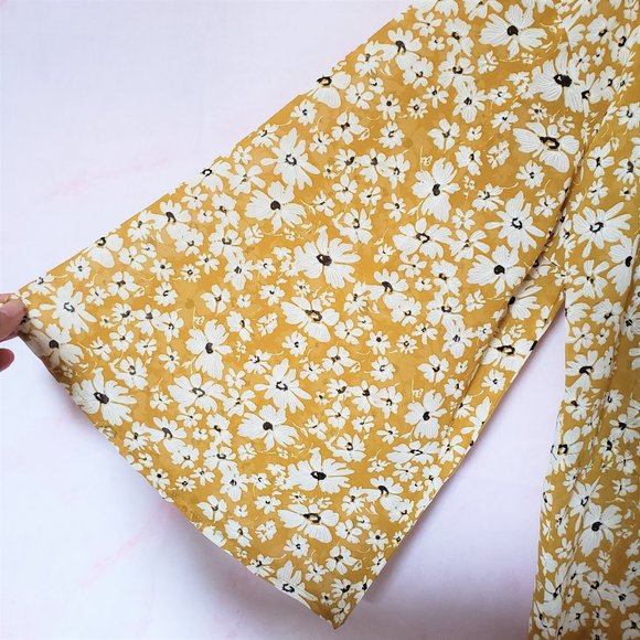 After Market Yellow & White Floral Kimono Size S - Picture 5 of 8